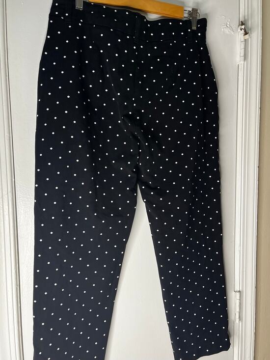 Boston Proper Pants - Boston Proper Polka Dot Cropped Pull-On Pants - Size 12